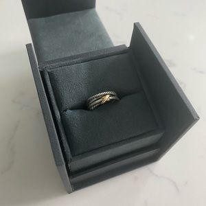 David Yurman X Collection Crossover Ring, 18k Gold